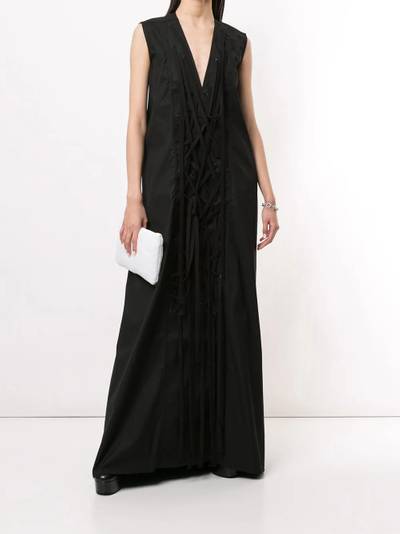 Rick Owens tie front maxi dress outlook