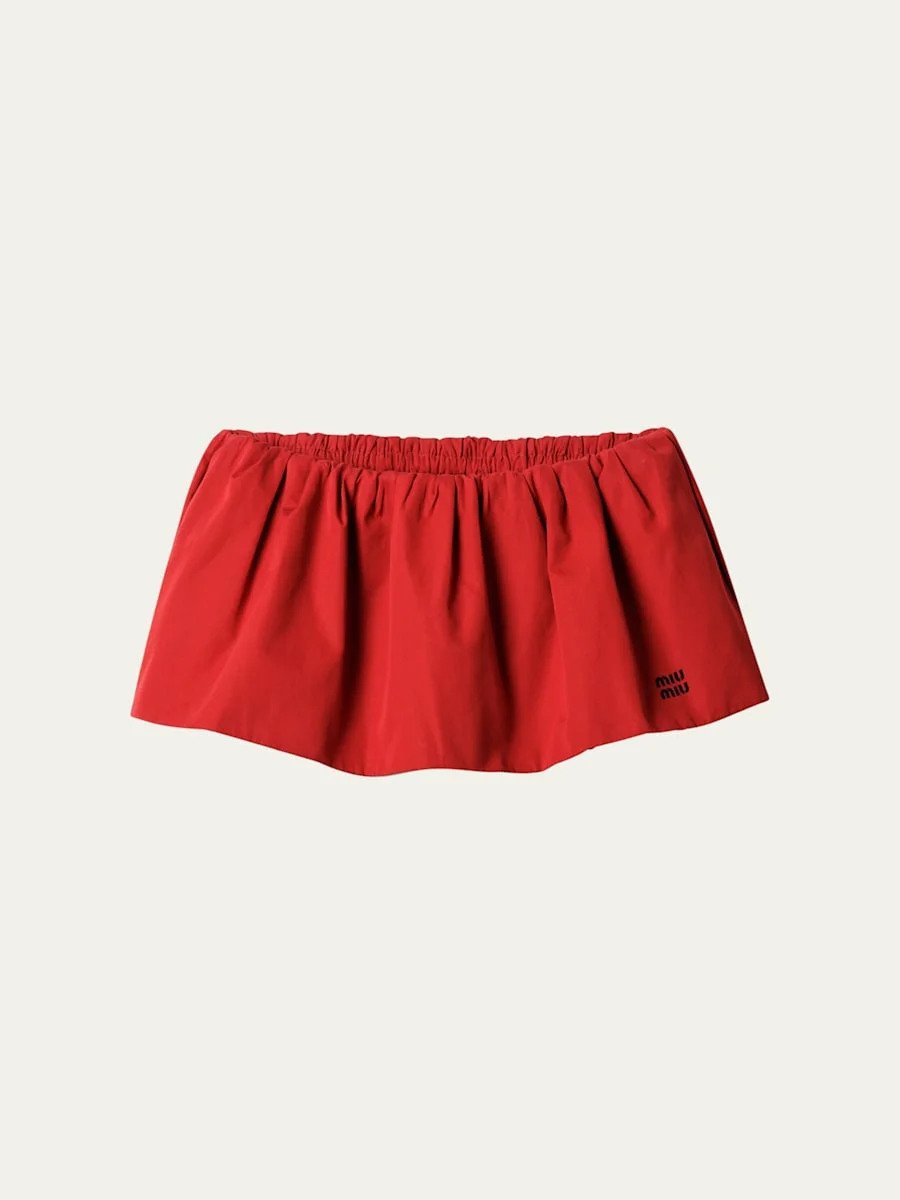 Poplin Mini Skirt - 1