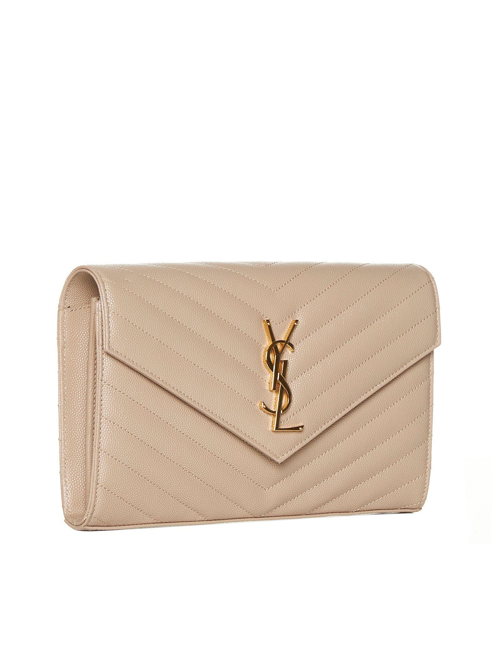 Saint Laurent Women Ysl Logo Quilted Leather Wallet On Chain Bag - 2