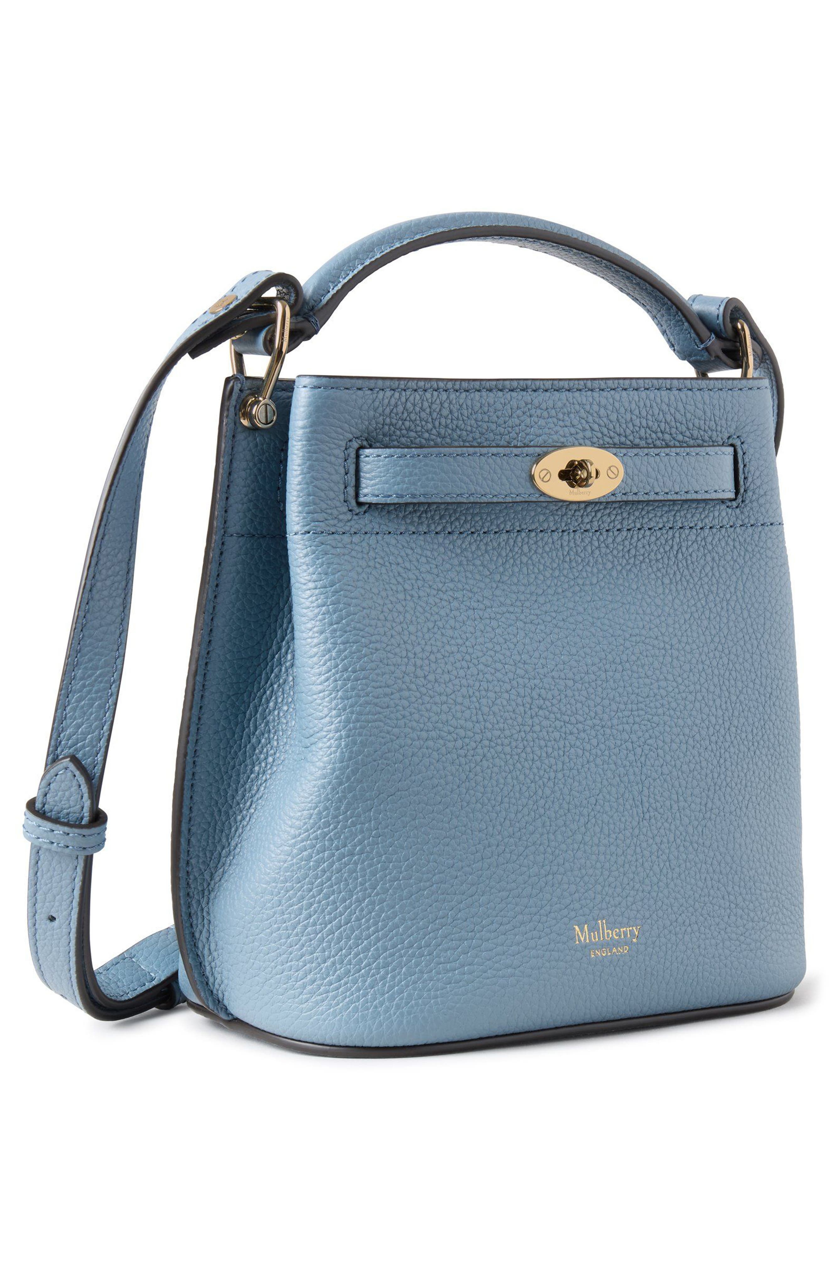 Mulberry Mini Islington Leather Bucket Bag in Brighton Blue at Nordstrom - 5