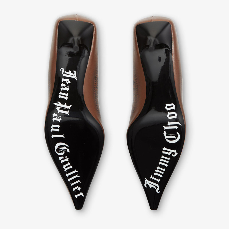 Jimmy Choo / Jean Paul Gaultier Pump 60 Clove Tattoo Print Leather Pumps 6