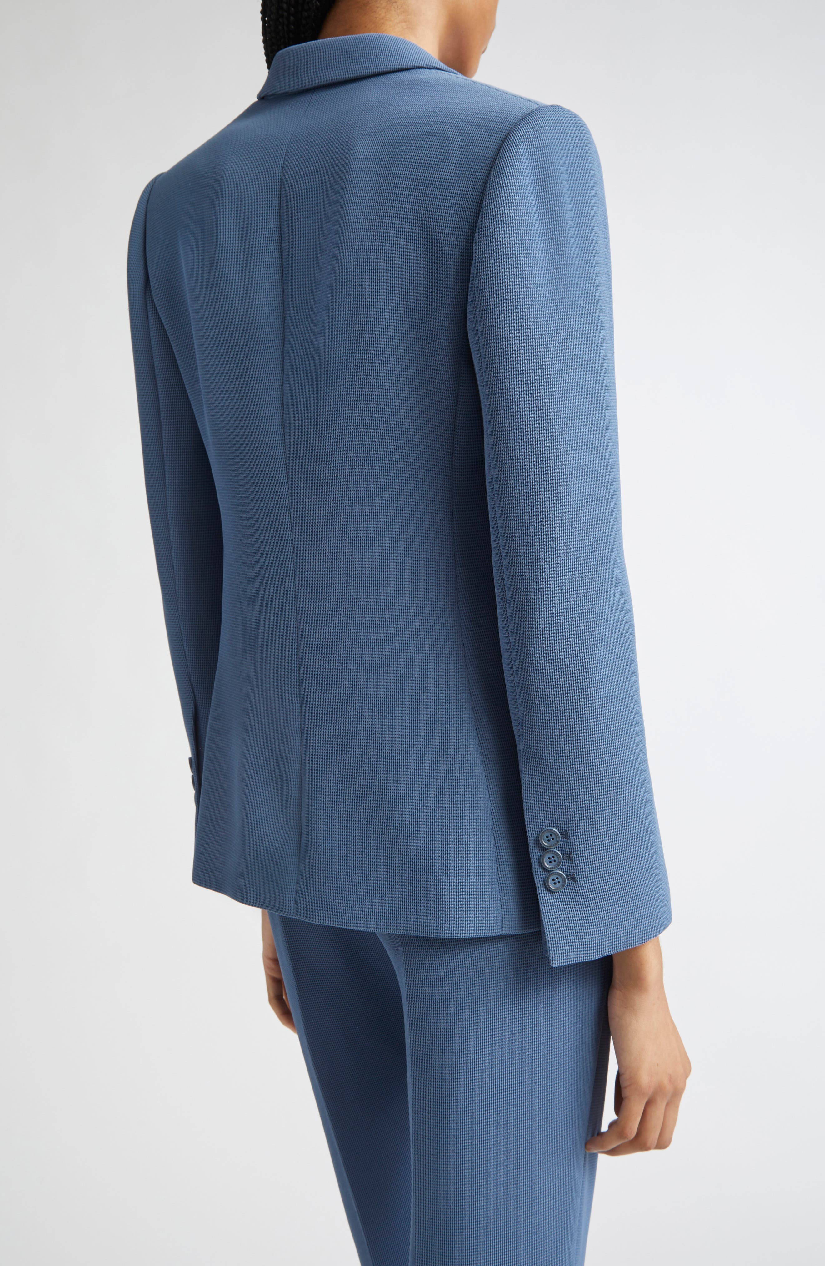 Emporio Armani One-Button Blazer in Solid Blue Navy at Nordstrom - 3