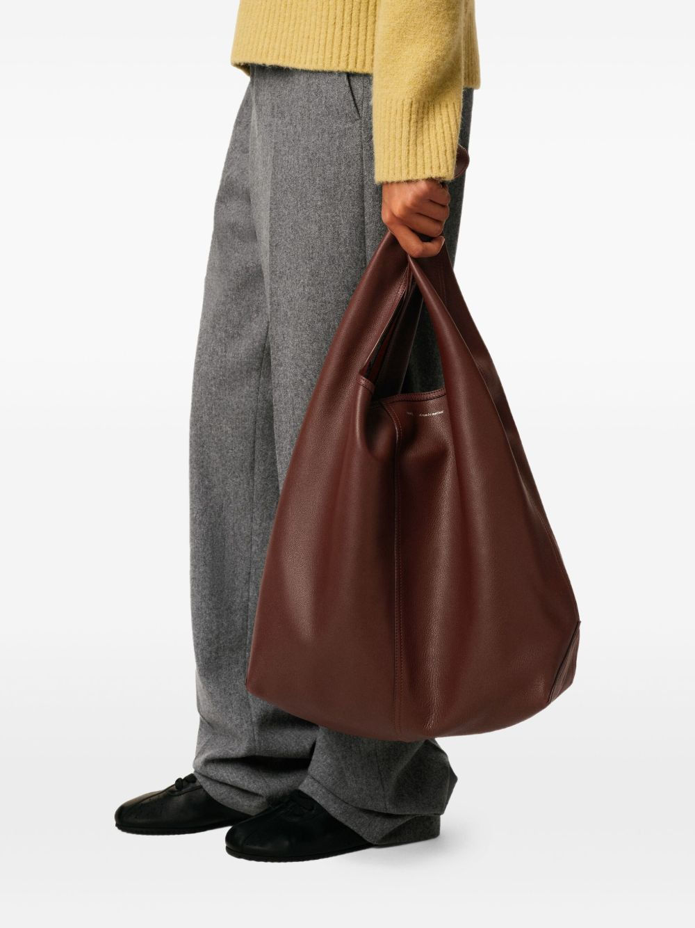 large leather tote bag - 2
