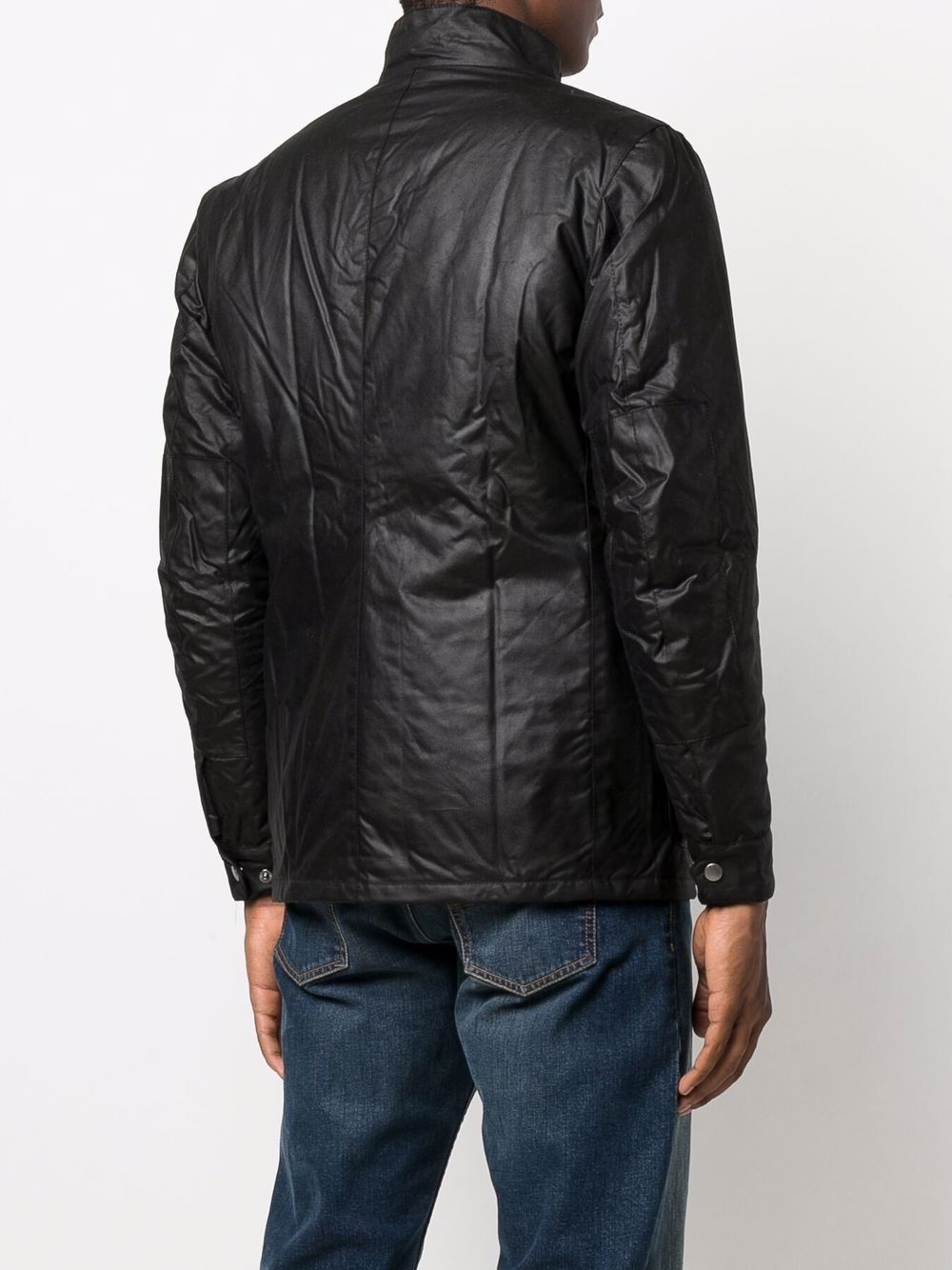 wax-coated zipped jacket - 4