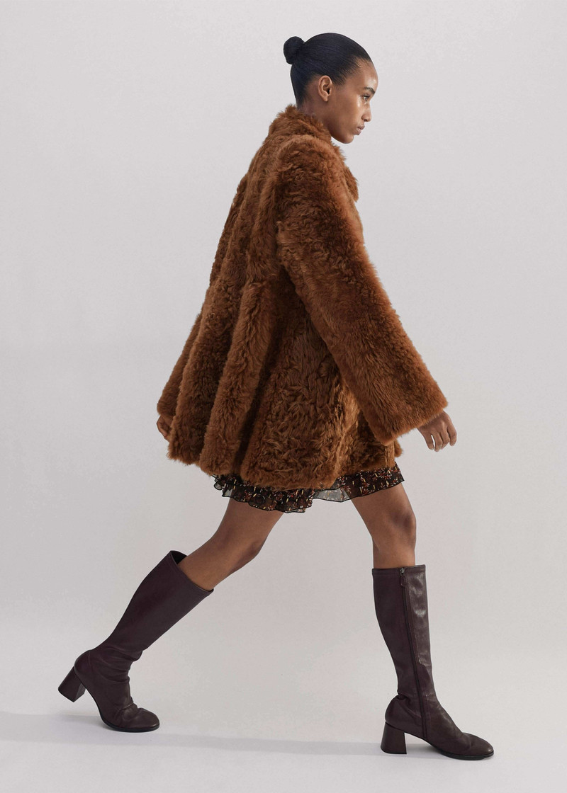 Luxe Shearling Swing Coat 5