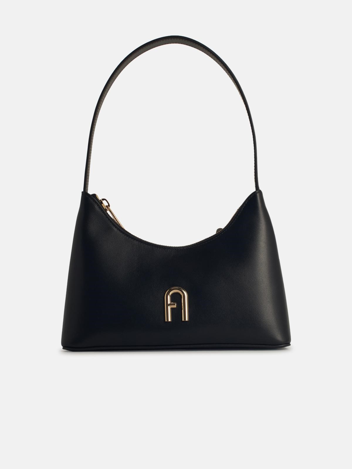 'HOBO DIAMANTE' BLACK LEATHER BAG - 1