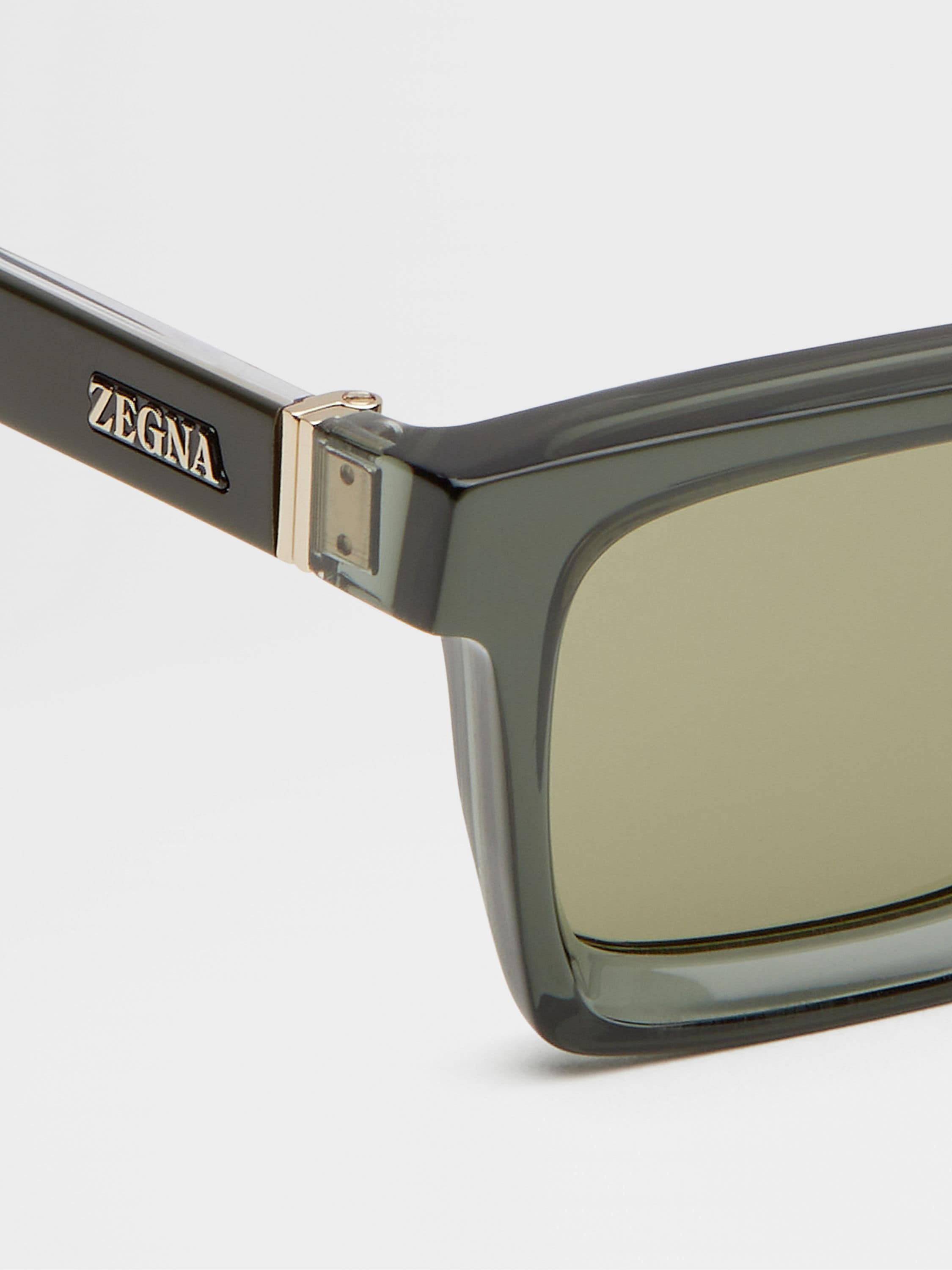 TRANSPARENT GREY ACETATE SUNGLASSES - 2