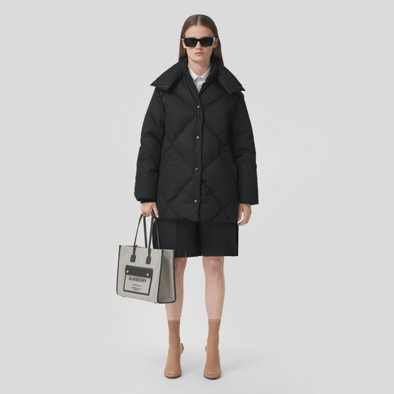 Burberry Small Two-tone Canvas and Leather Freya Tote outlook