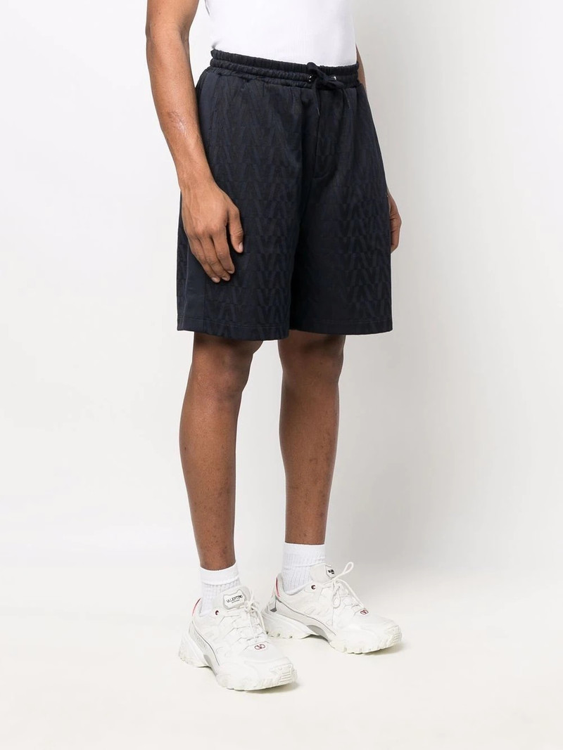 monogram jersey track shorts 3