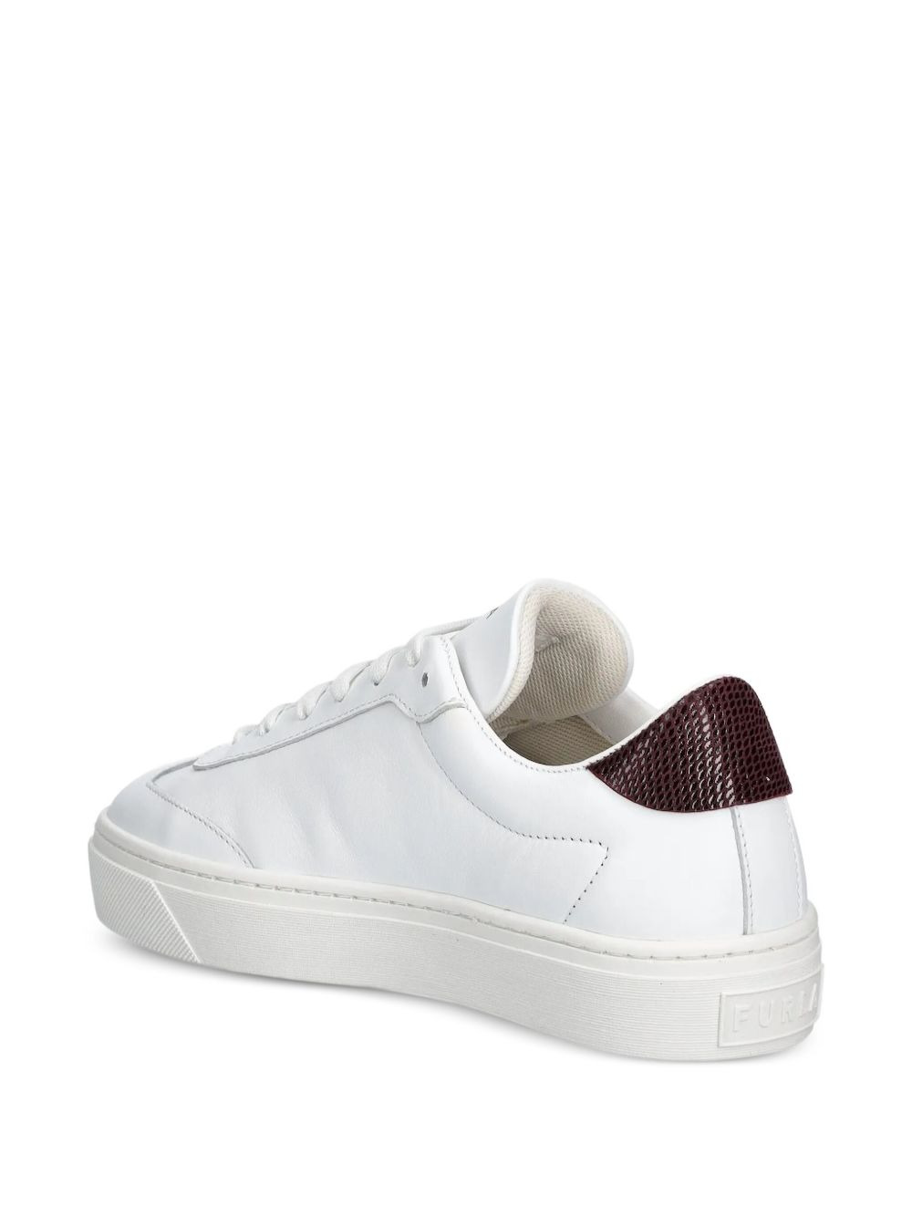 leather lace-up sneakers - 4