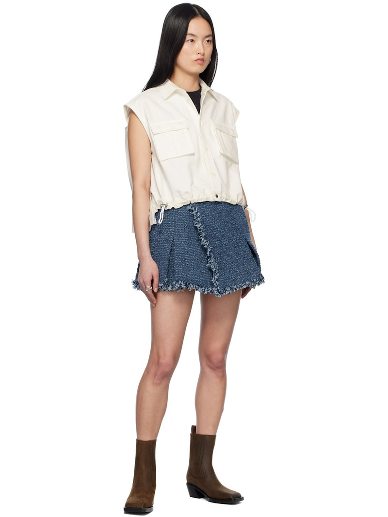 sacai Off-White Mix Denim Shirt outlook
