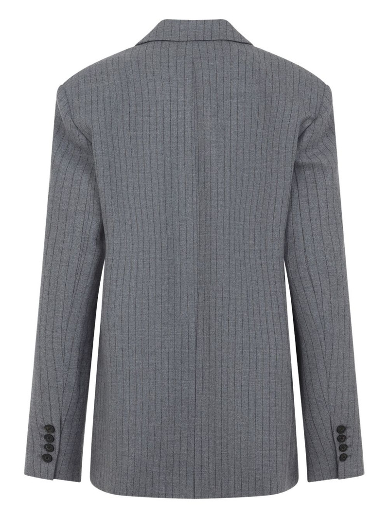 The Frankie Shop pinstripe double-breasted jacket outlook