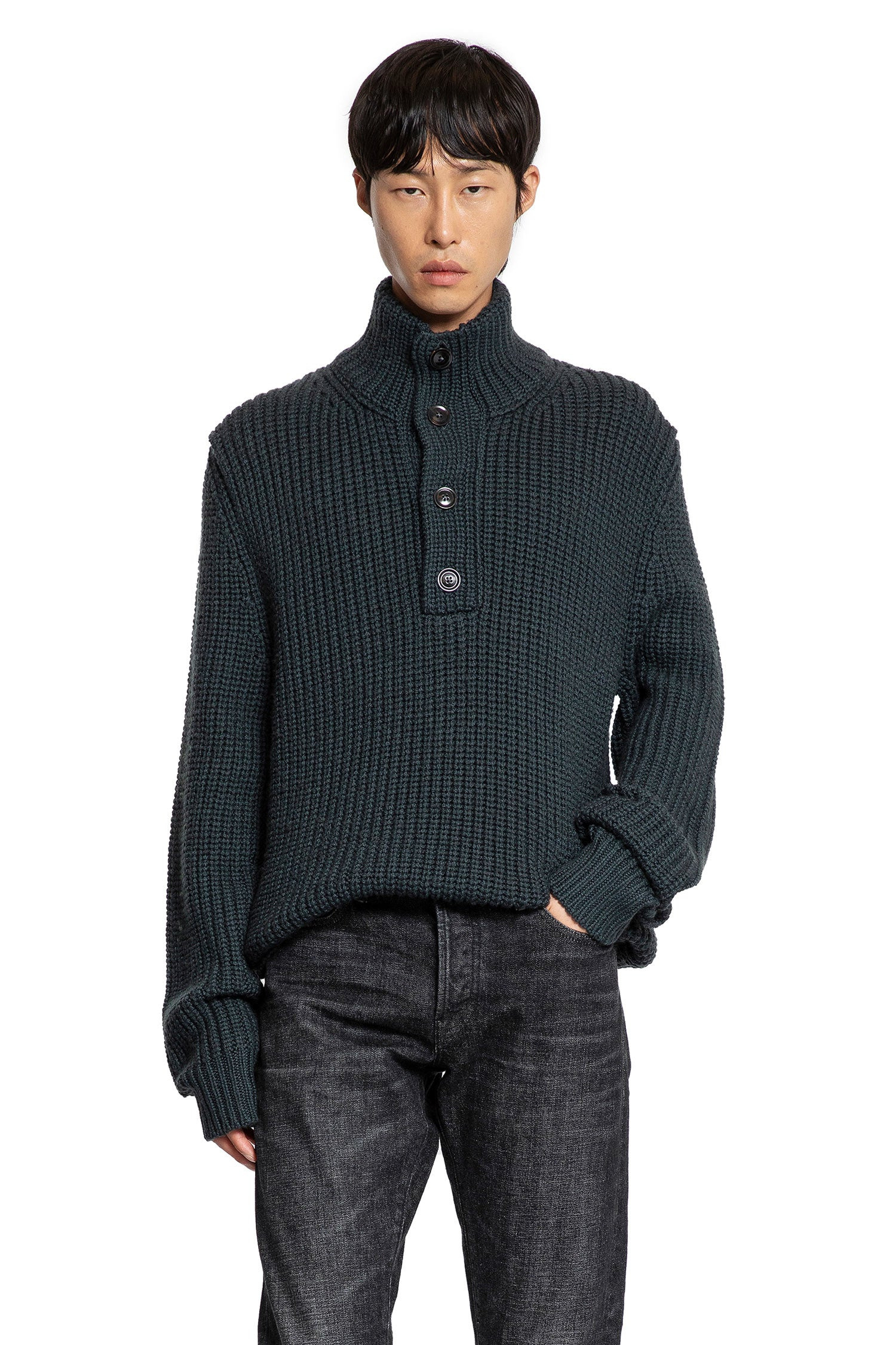 Cashmere-Wool-Half-Button-Sweater - 6