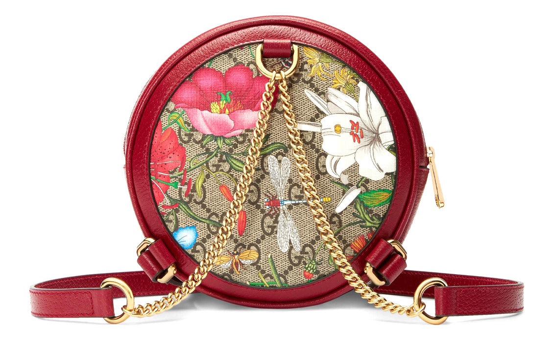 (WMNS) Gucci Ophidia GG Flora Mini Backpack 'Red' 598661-92YBC-8722 - 3