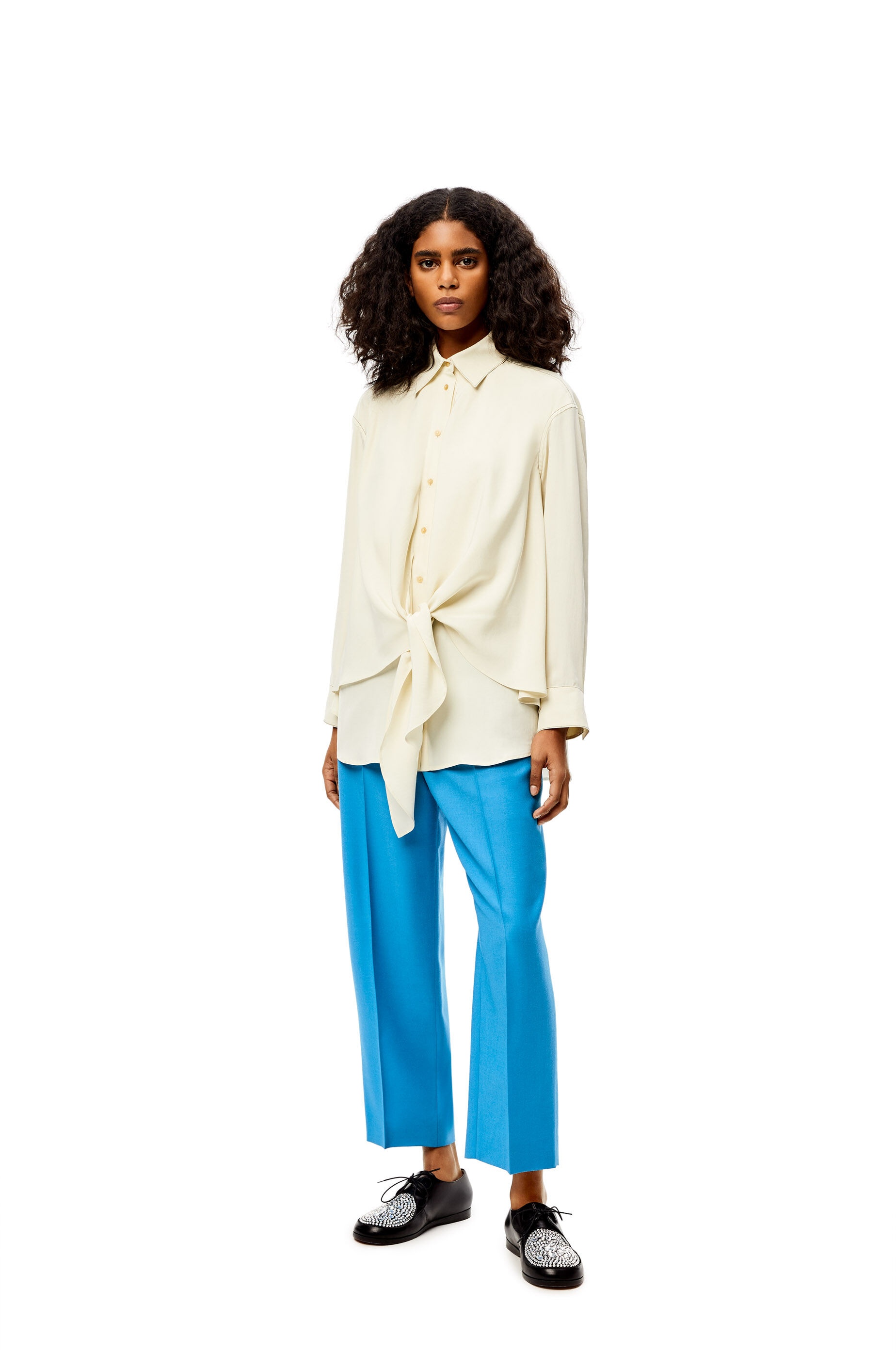 Tapered trousers in wool and mohair - 2
