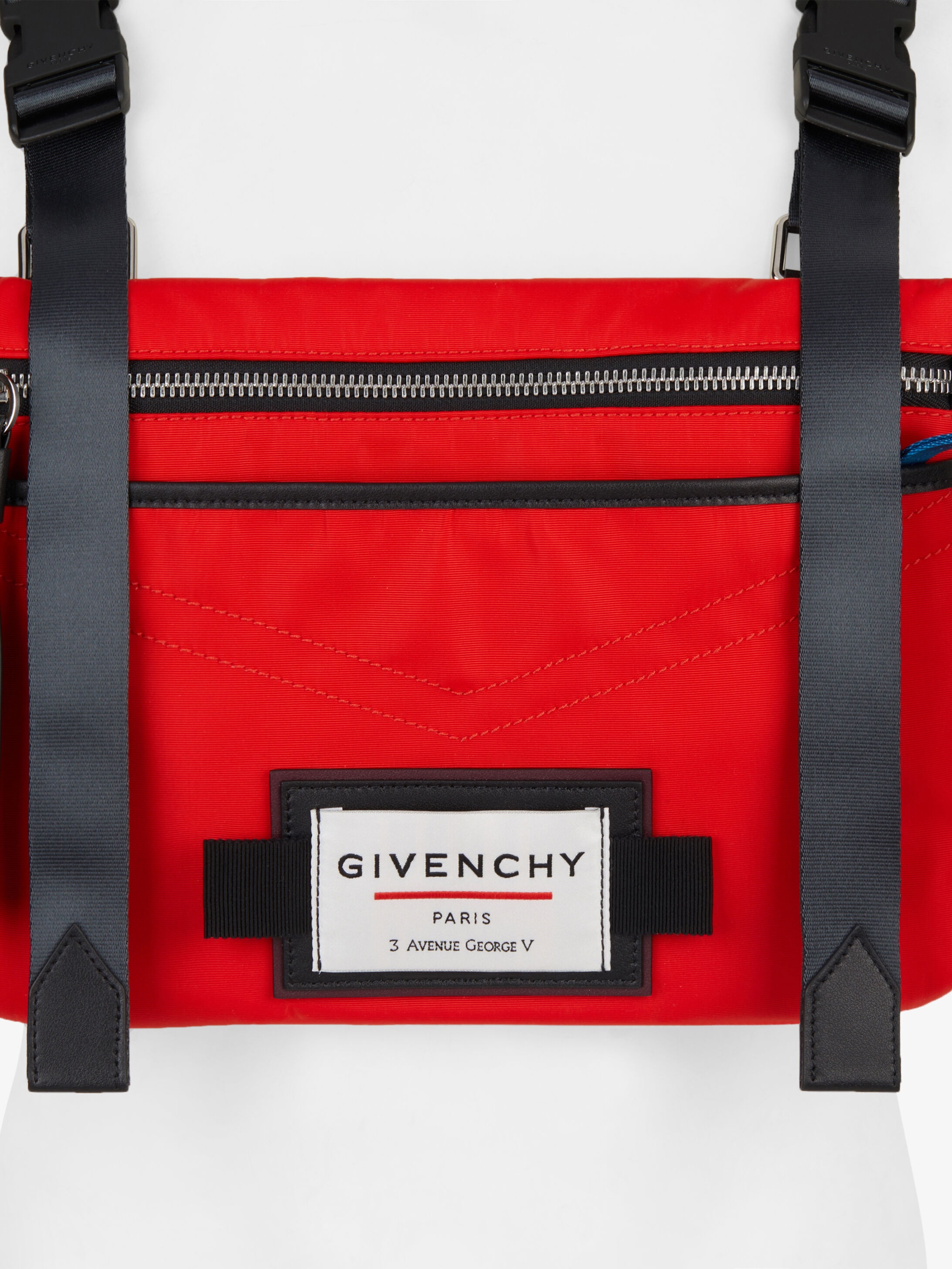 GIVENCHY DOWNTOWN flat cross body bag in nylon 9