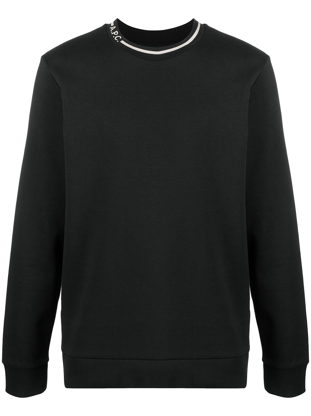 contrast trim long-sleeved jumper - 1