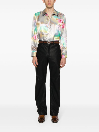 Martine Rose mix-print iridescent shirt outlook