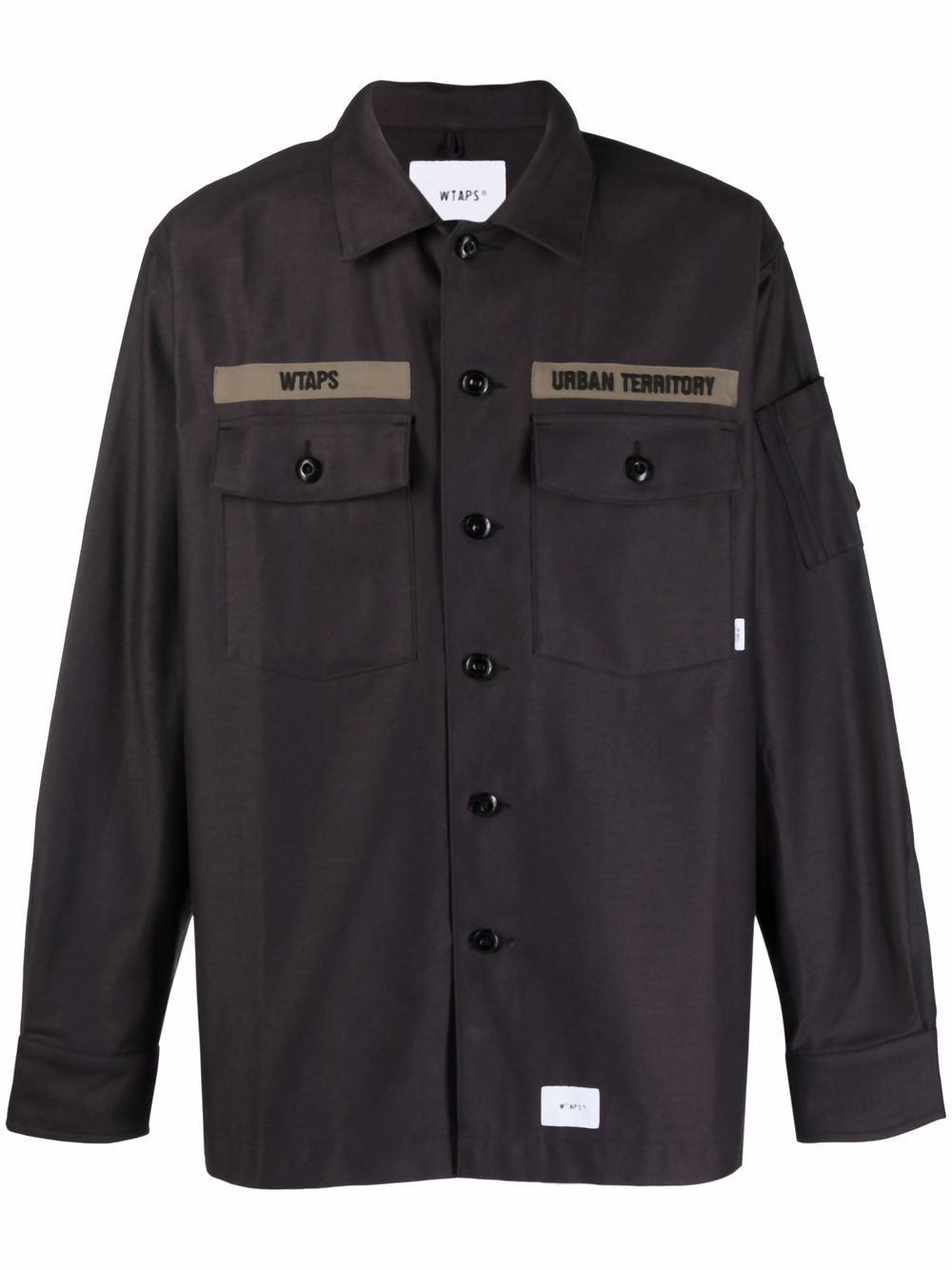 military-style long-sleeve shirt - 1