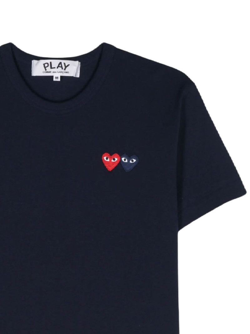 Comme des Garçons PLAY heart-patch cotton T-shirt outlook