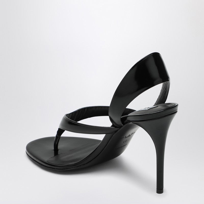 Alaia Black Leather Flip-Flops Women - 2