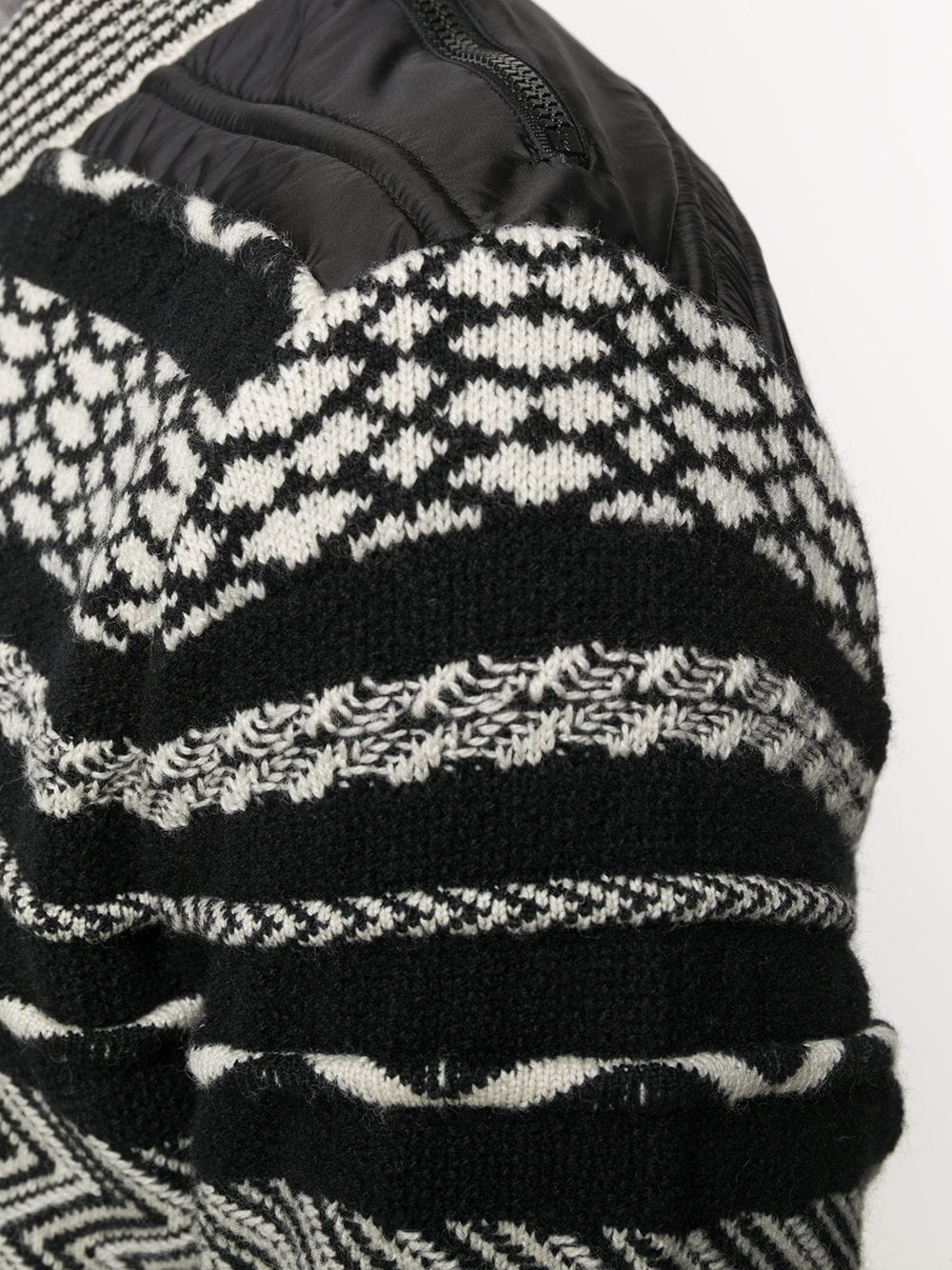 monochrome wool knit jumper - 5