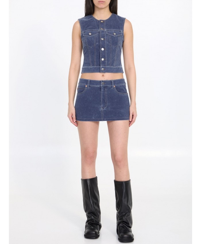 Vest in denim trompe-l'oeil - 2