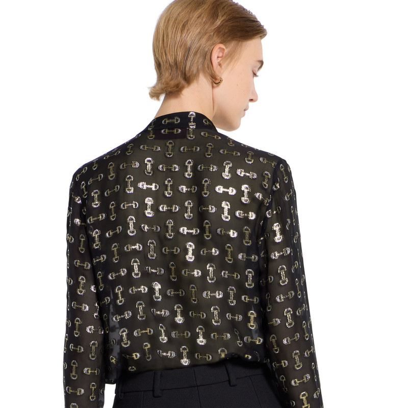 Horsebit silk fil coupé shirt 4