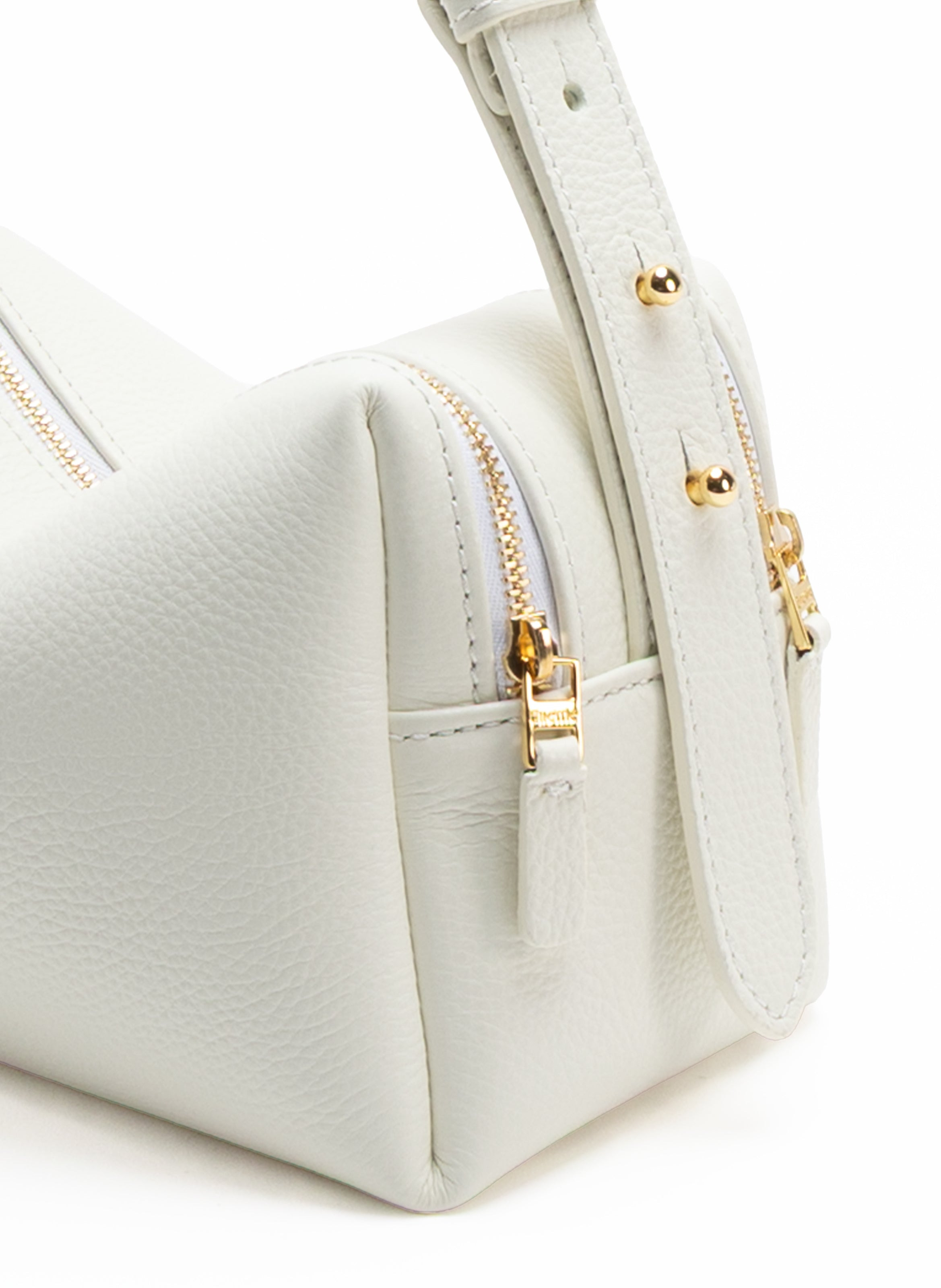 Trousse Pebbled Leather White - 5