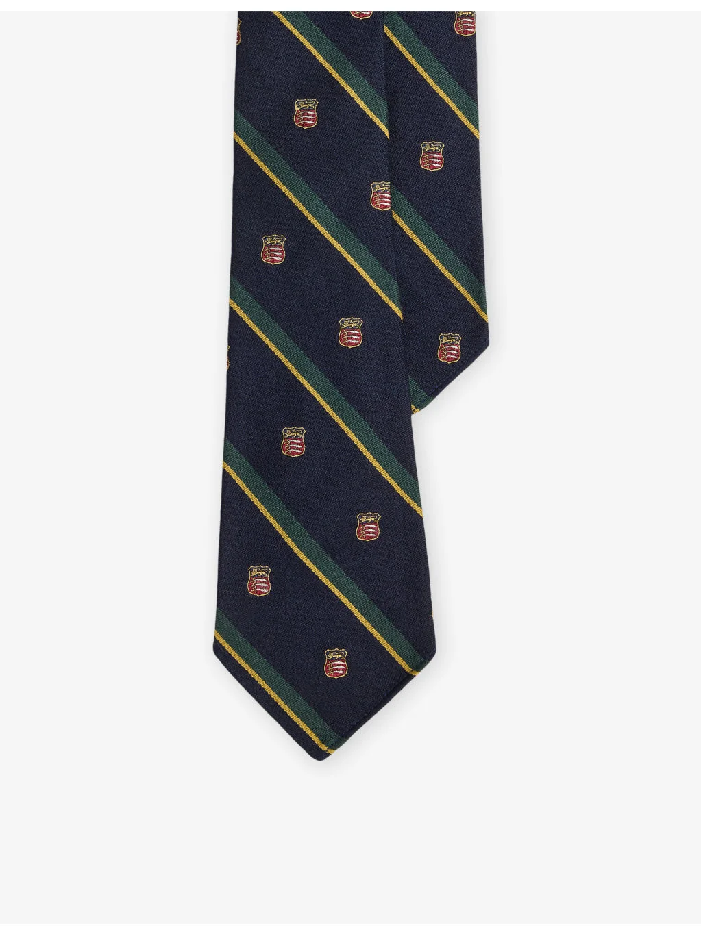 Striped Repp Club Silk Tie - 1