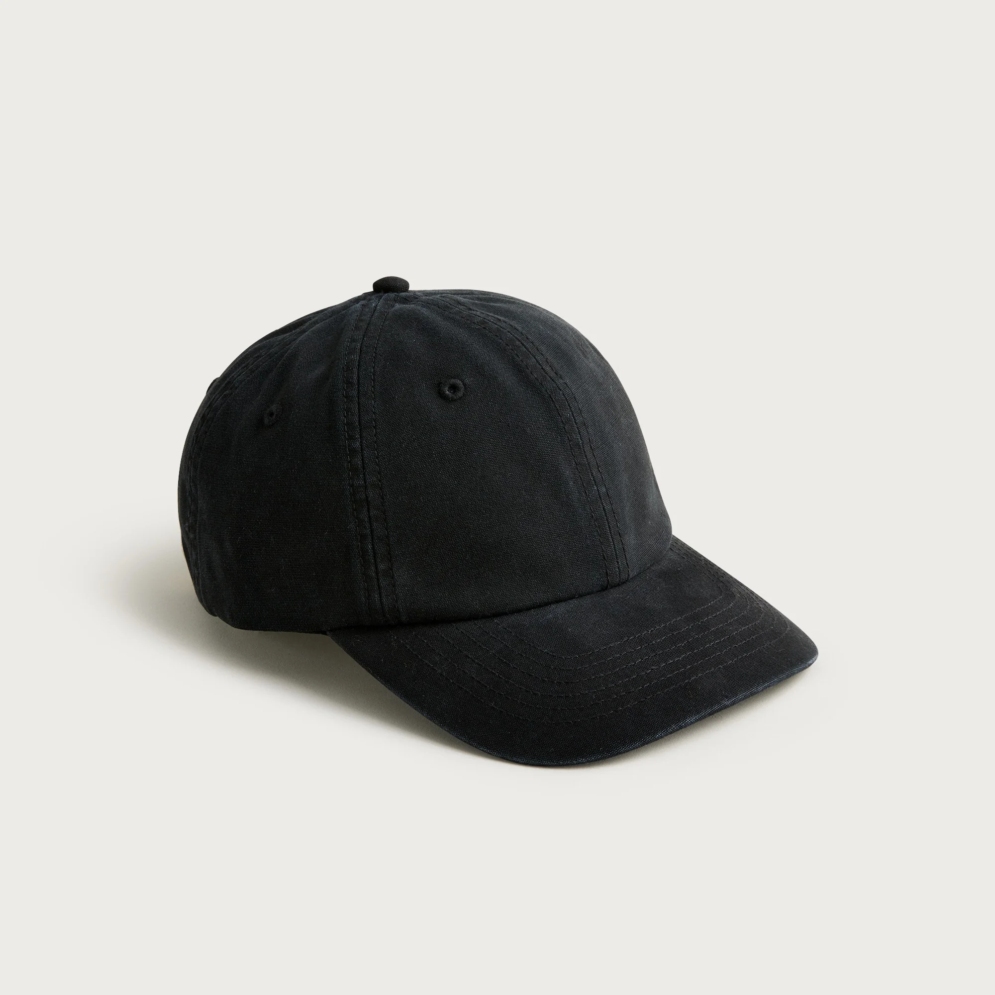 Washed canvas baseball cap - 1
