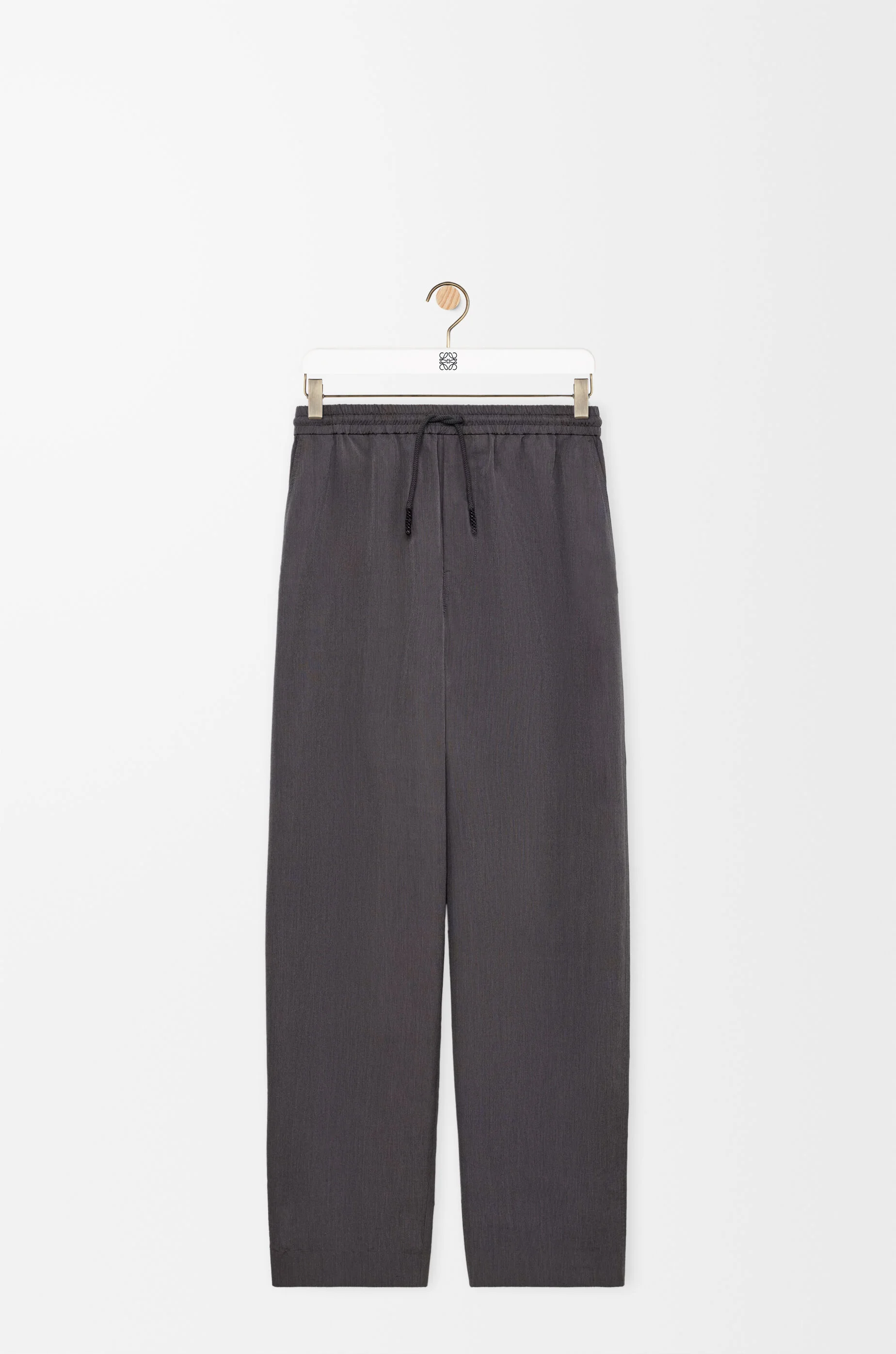Drawstring trousers in cotton and silk - 1