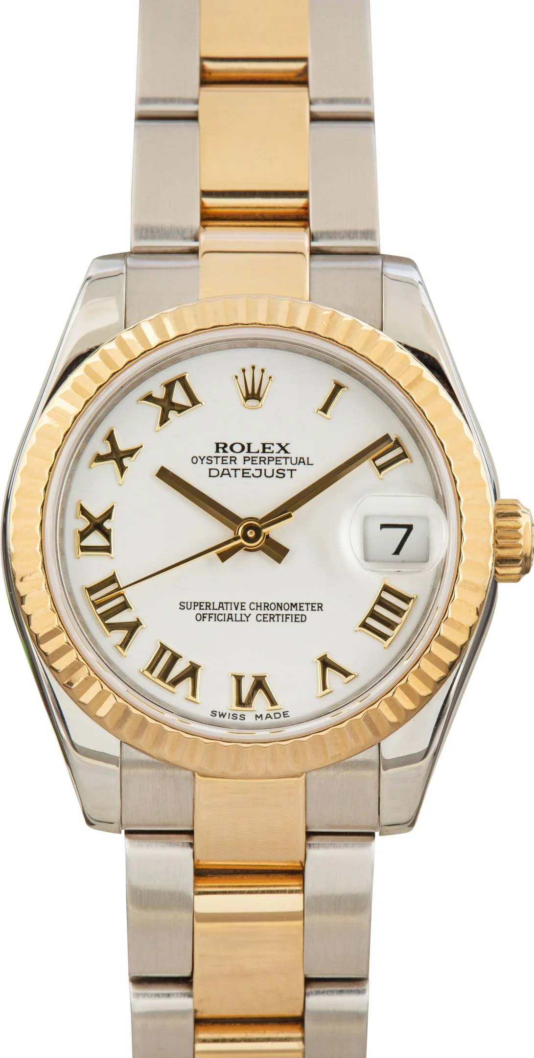 Rolex Datejust 31 Steel & Gold 178273 White Roman Dial - 1