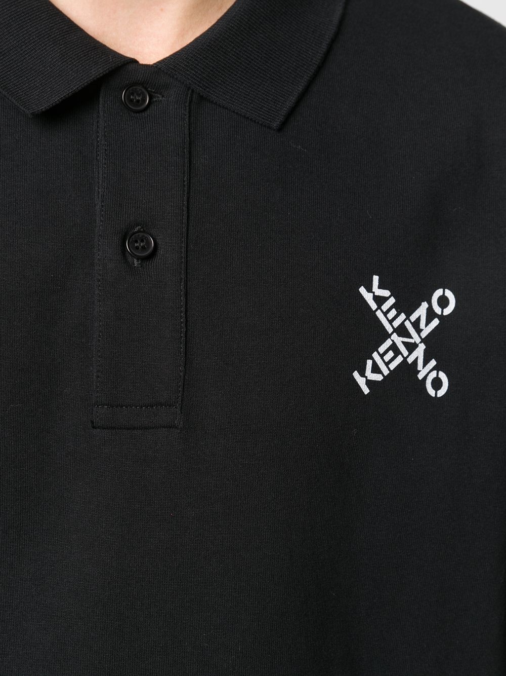 logo-embroidered polo shirt - 5