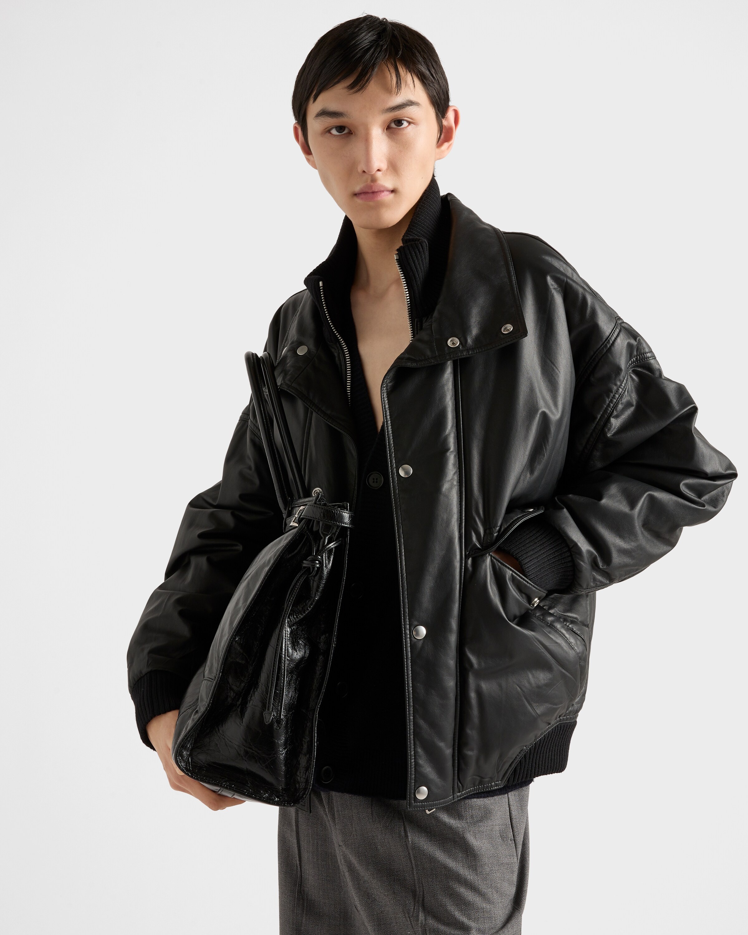 Nappa leather bomber jacket - 6