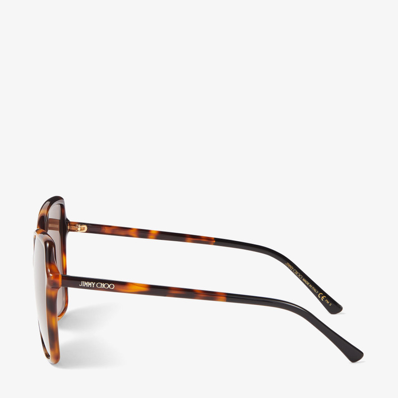 JIMMY CHOO Fede
Dark Havana Round-Frame Sunglasses outlook