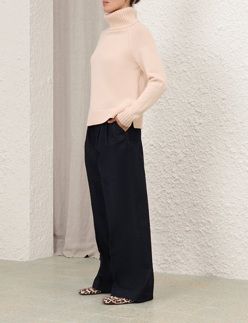 FUNNEL NECK SWEATER - 3