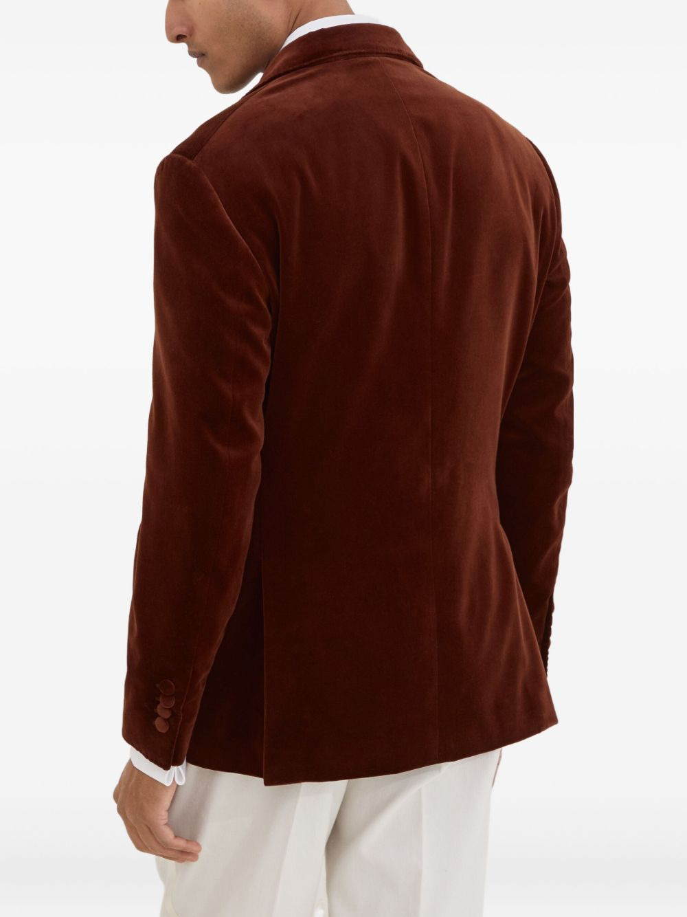silk-blend blazer - 4