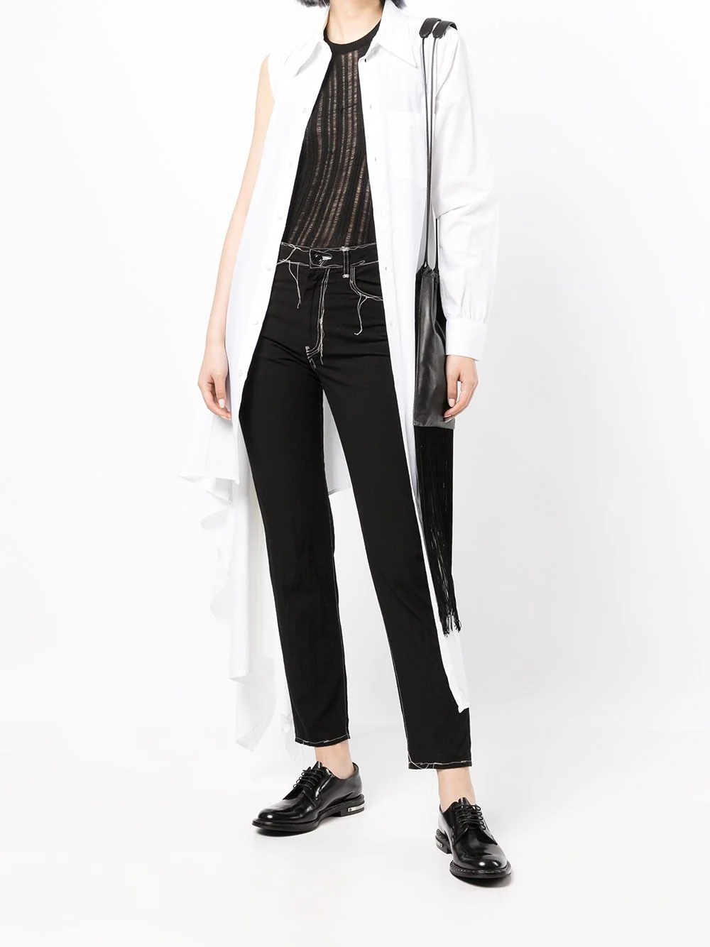 contrast-stitch jeans - 2