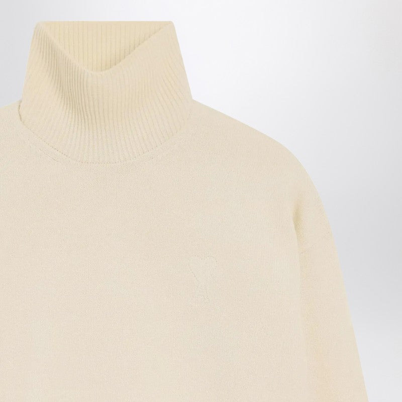 Ami Paris Ivory Ami De Coeur turtleneck sweater - 2