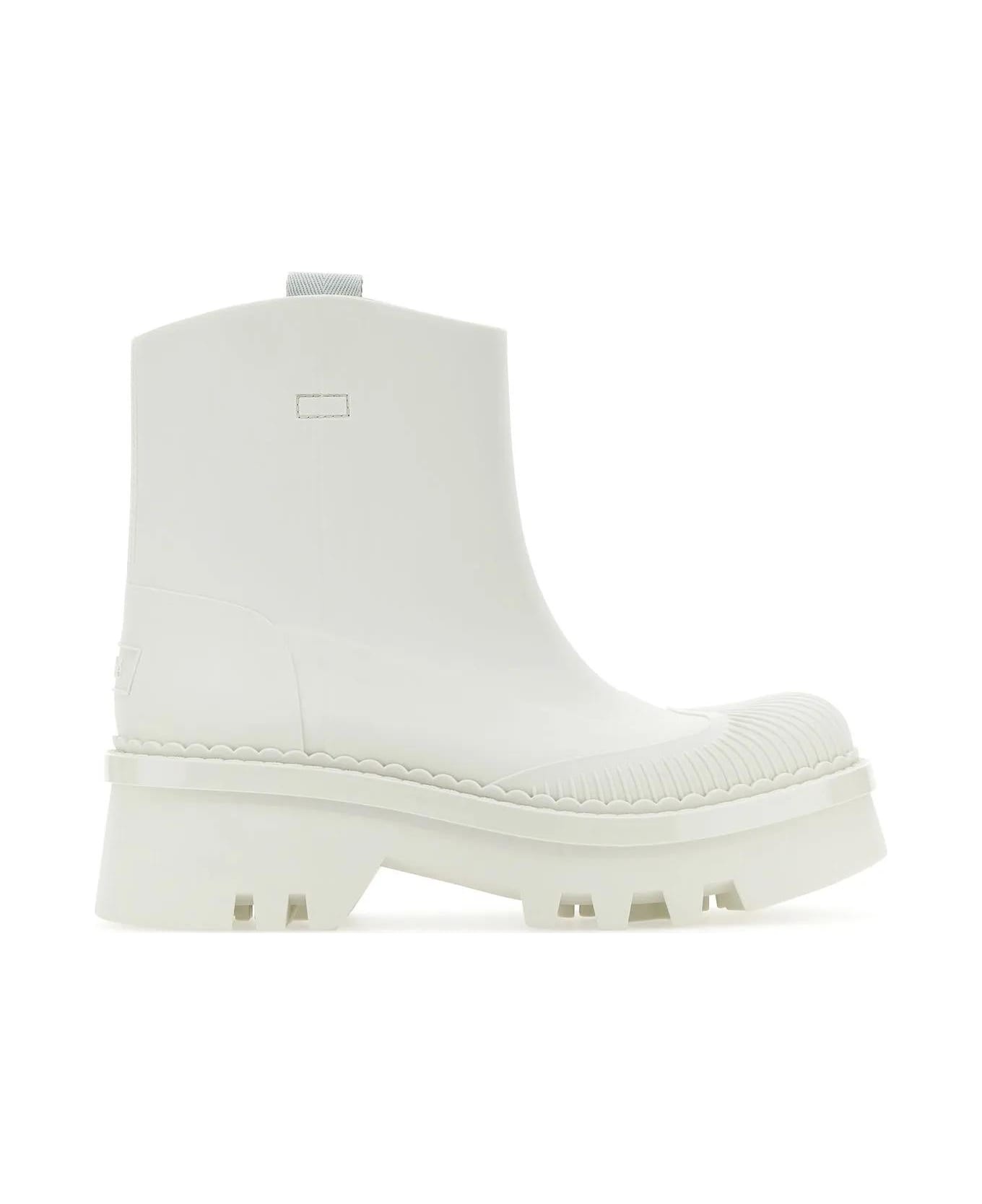 White Rubber Raina Ankle Boots - 1