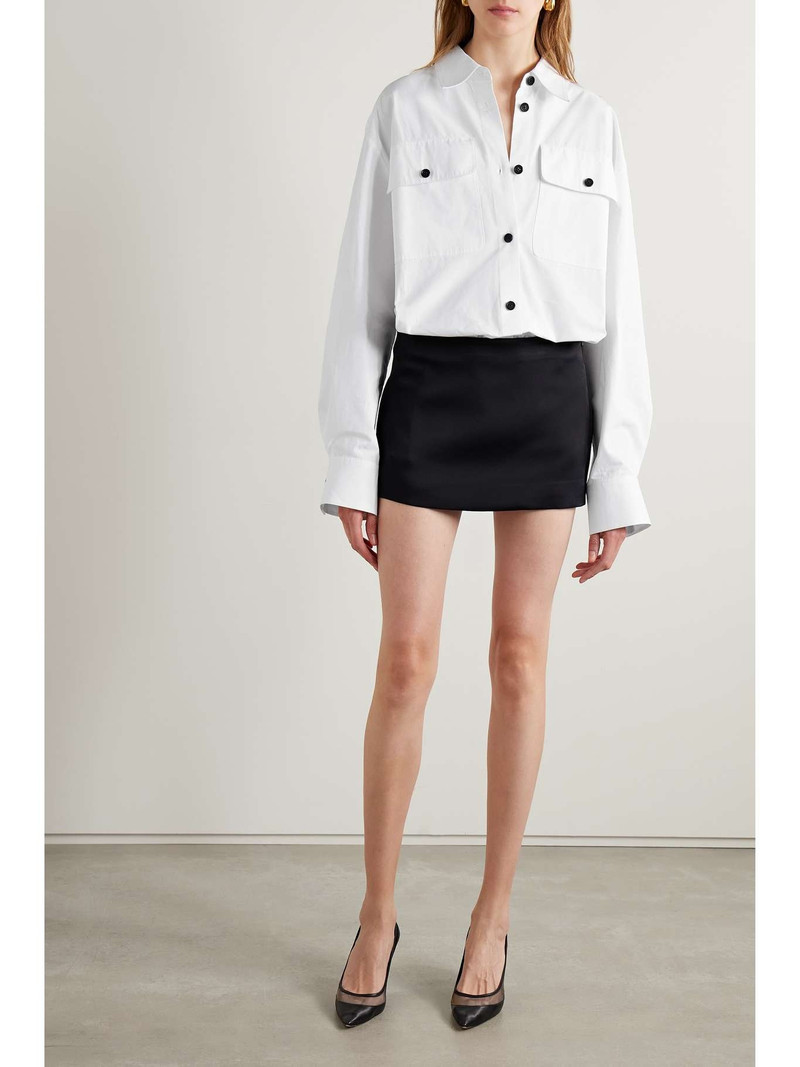 KHAITE Missa oversized cotton-poplin shirt outlook