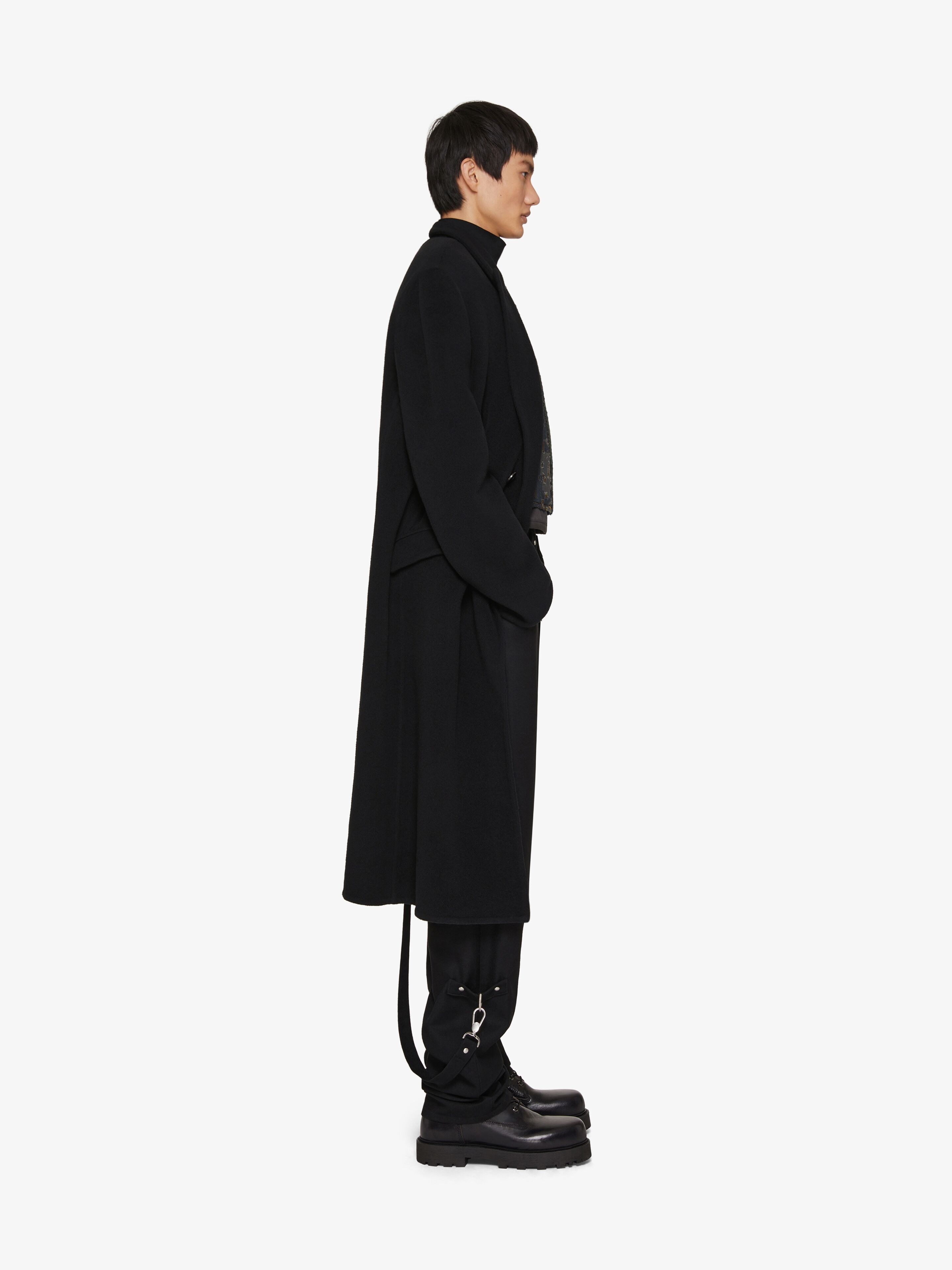 LONG COAT IN DOUBLE FACE WOOL AND CASHMERE - 3