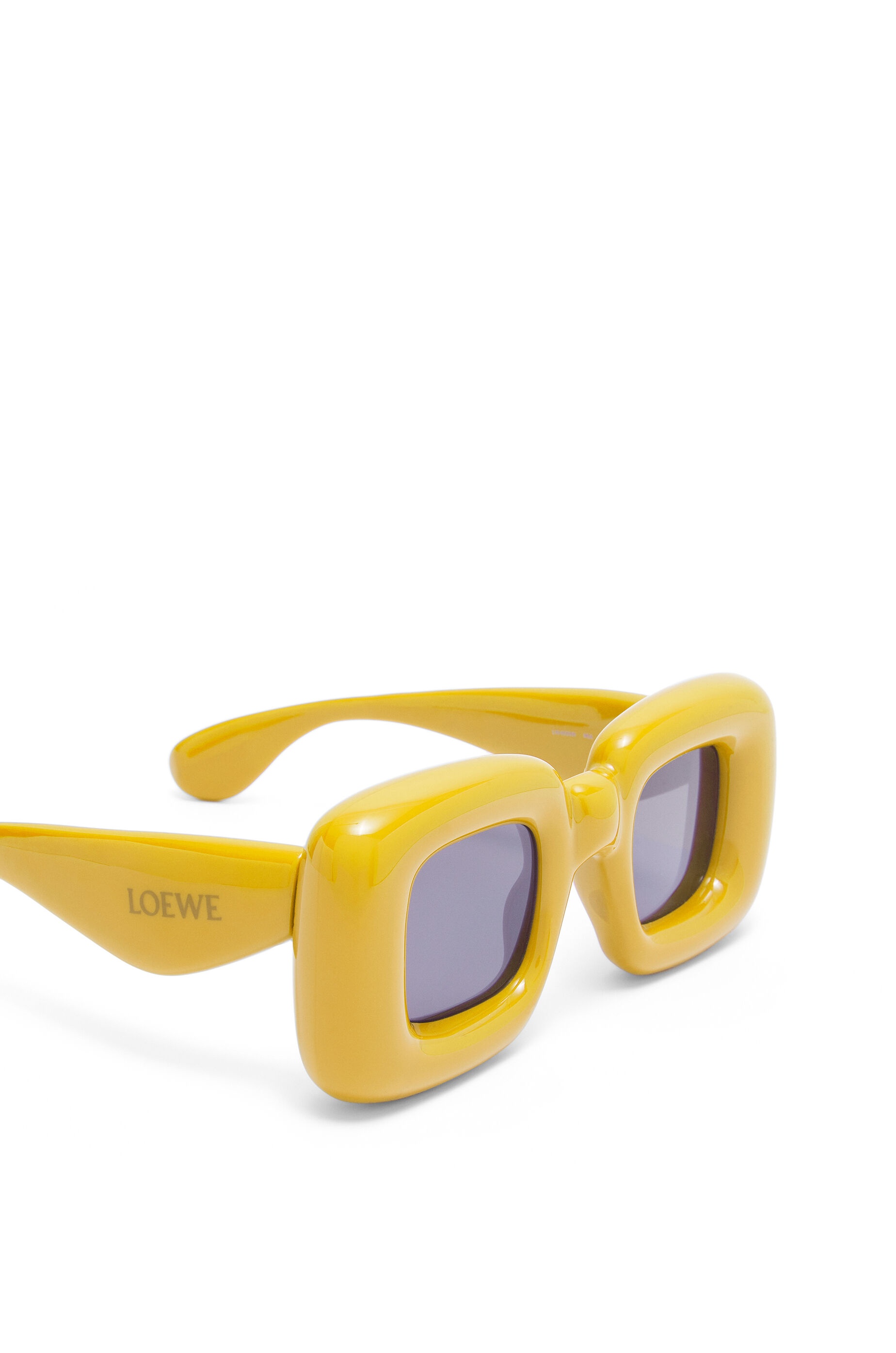Inflated rectangular sunglasses in acetate - 5