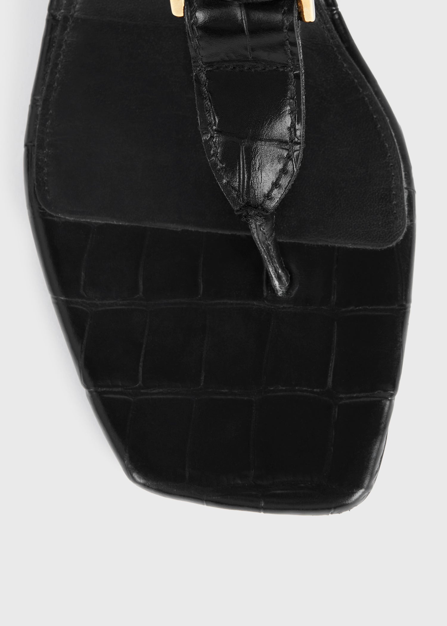 The Belted Croco Flip-Flop Heel black - 6