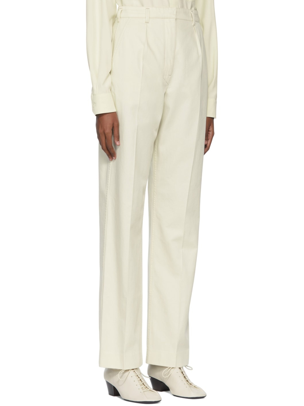 Off-White Cotton Trousers - 2