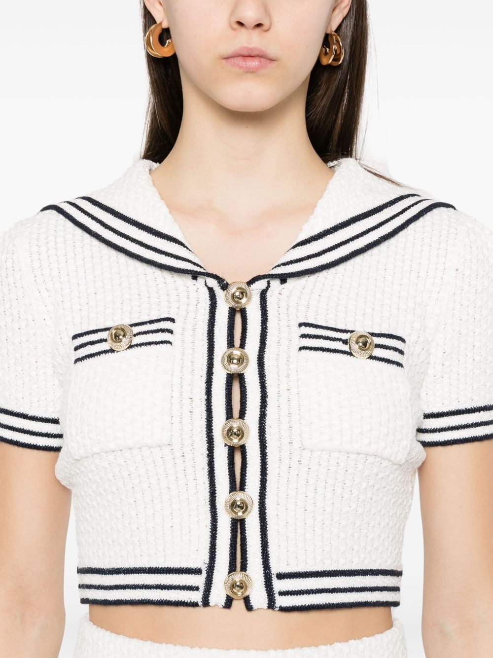 textured knitted top - 5