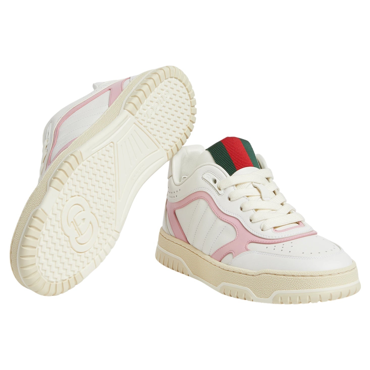 (WMNS) Gucci Re-Web Sneakers 'White Pink' 785728-AADRT-9078 - 5