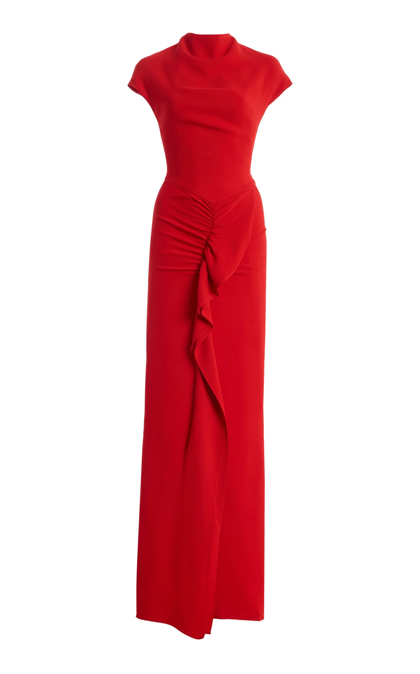 Beth Ruffled Jersey Maxi Dress red - 1