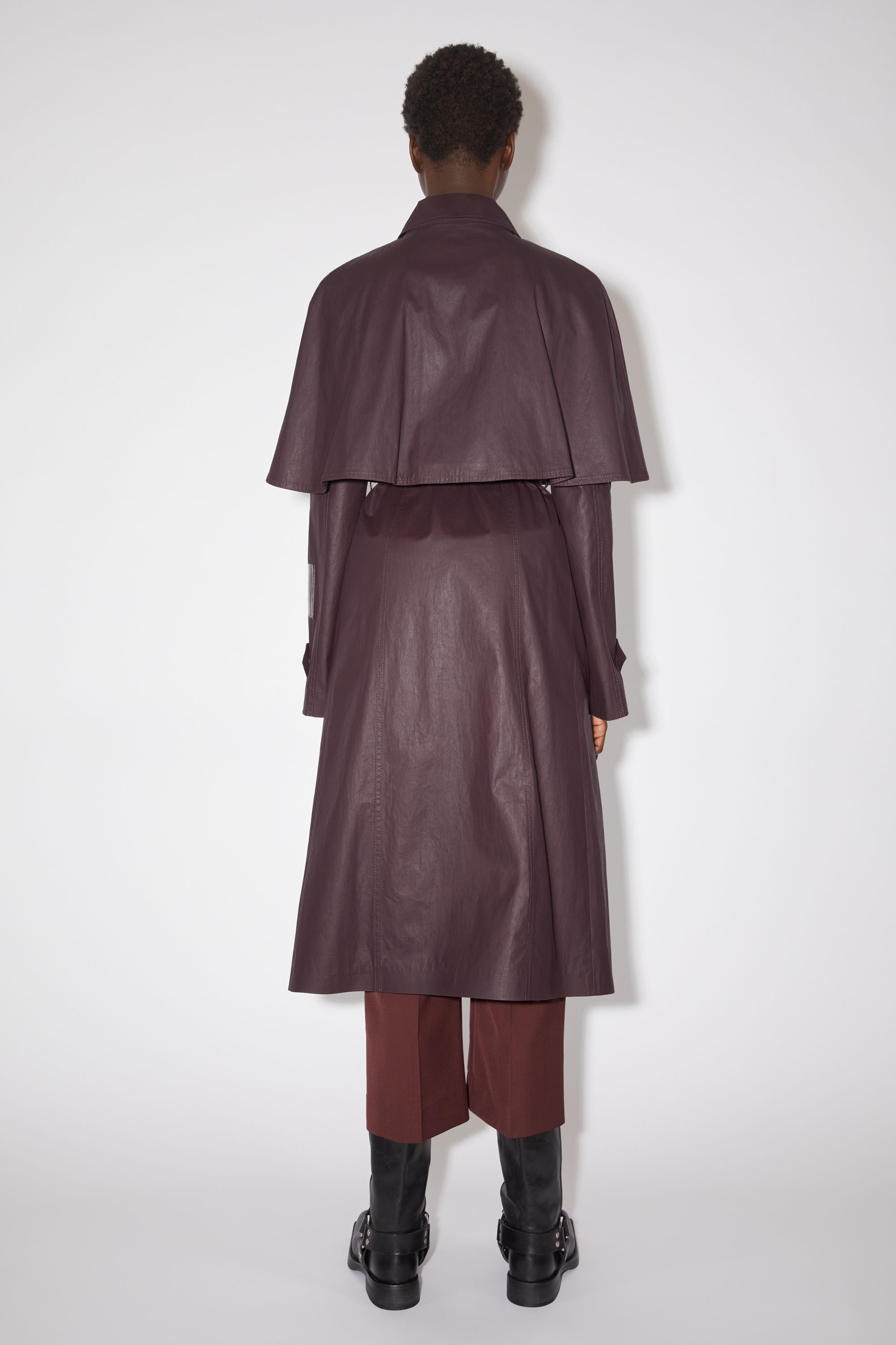 Belted trench coat - Aubergine purple - 3